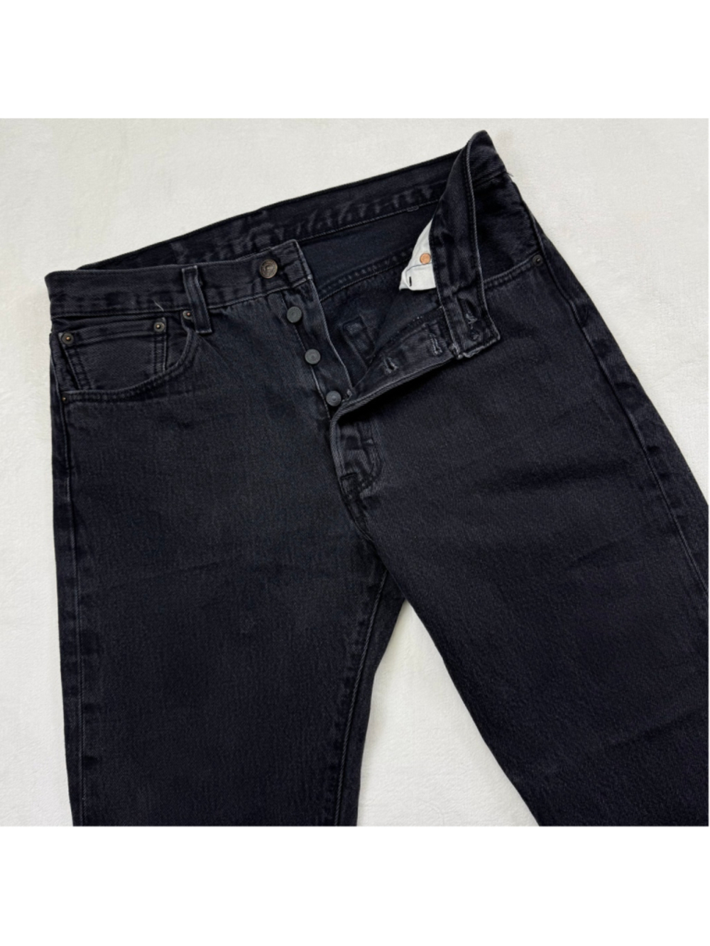 Men's Levi's 501 34x30 Button Fly Straight Fit Black Label